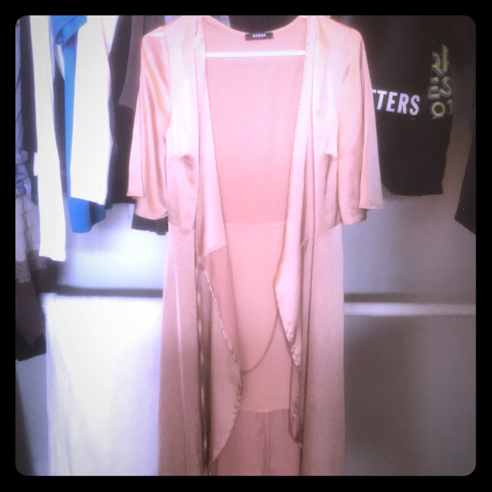 Gold wrap dress